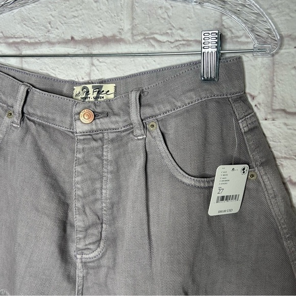 Free People Gray Jean Shorts - Picture 7 of 15